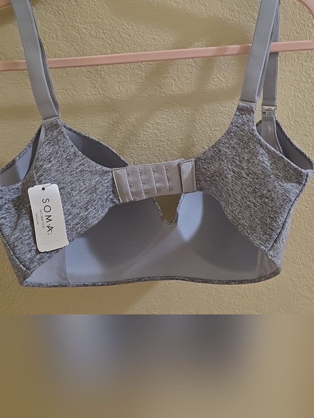 NWT Soma Enbliss Wireless Comfort Nursing Bra - Light Gray Heather - Picture 2 of 3